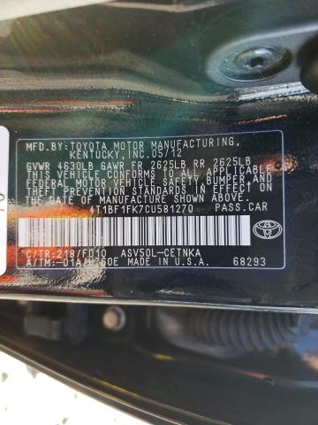 Zdjęcie 10 z aukcji – 2012 TOYOTA CAMRY BASE z VIN 4T1BF1FK7CU581270