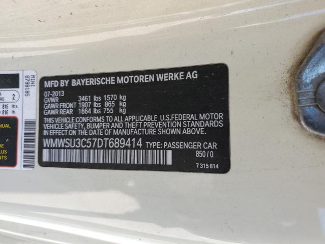 Photo 10 from auction – 2013 MINI COOPER with VIN WMWSU3C57DT689414