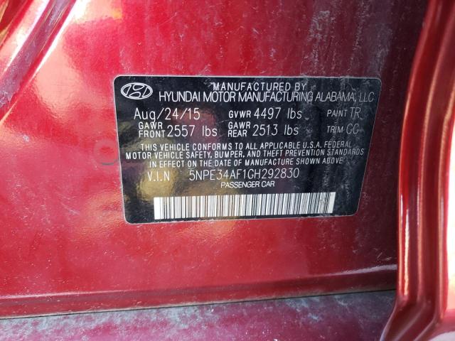 Photo 10 from auction – 2016 HYUNDAI SONATA SPO with VIN 5NPE34AF1GH292830