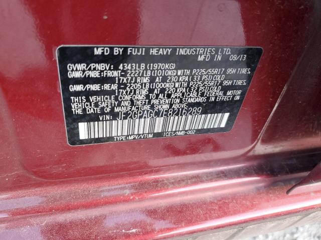 Photo 10 from auction – 2014 SUBARU XV CROSSTR with VIN JF2GPAGC7E8216289