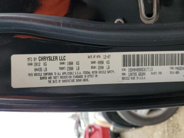 Photo 10 from auction – 2008 DODGE CALIBER SX with VIN 1B3HB48B68D617113