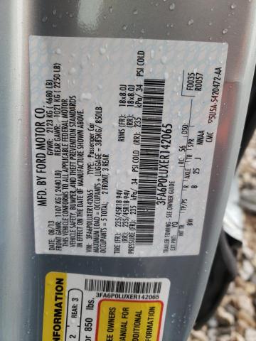 Photo 10 from auction – 2014 FORD FUSION SE with VIN 3FA6P0LUXER142065