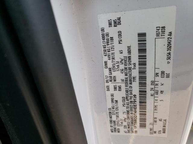 Photo 10 from auction – 2017 FORD F350 SUPER with VIN 1FT8W3DT4HEE79139