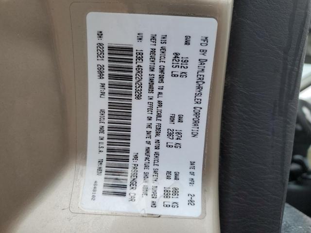 Photo 10 from auction – 2002 DODGE STRATUS SE with VIN 1B3EL46R22N253290