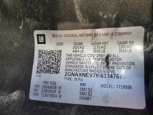 Photo 10 from auction – 2021 CHEVROLET EQUINOX PR with VIN 2GNAXNEV7M6134767