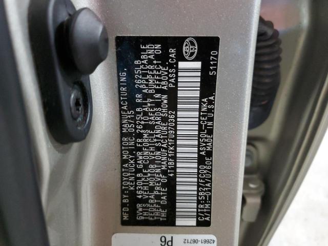 Photo 10 from auction – 2015 TOYOTA CAMRY LE with VIN 4T1BF1FK1FU970362