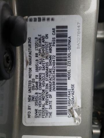 Photo 10 from auction – 2004 TOYOTA COROLLA with VIN 1NXBR32E34Z248472