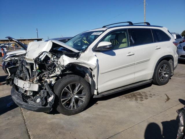 TOYOTA HIGHLANDER 2016 with VIN 5TDJKRFH8GS339855 - Photo from auction