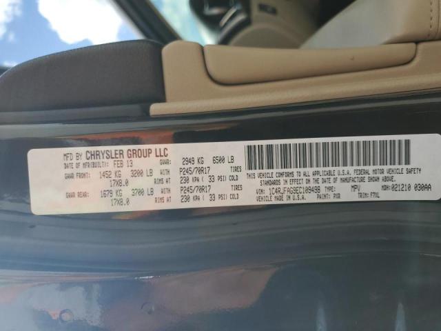 Photo 10 from auction – 2014 JEEP GRAND CHER with VIN 1C4RJFAG9EC109498