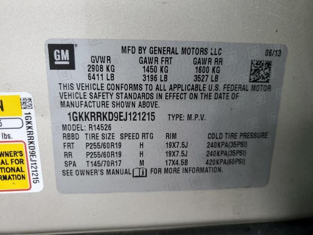 Photo 10 from auction – 2014 GMC ACADIA SLT with VIN 1GKKRRKD9EJ121215