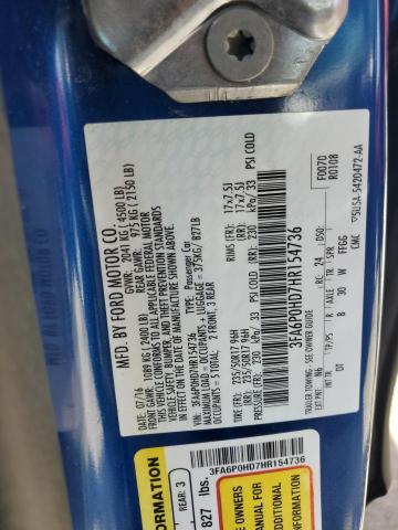 Photo 10 from auction – 2017 FORD FUSION SE with VIN 3FA6P0HD7HR154736