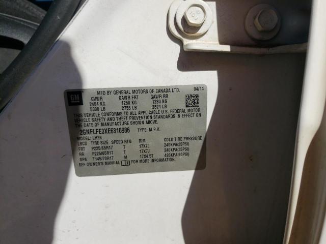 Photo 10 from auction – 2014 CHEVROLET EQUINOX LT with VIN 2GNFLFE3XE6316986