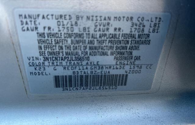 Photo 10 from auction – 2018 NISSAN VERSA S with VIN 3N1CN7AP2JL856510