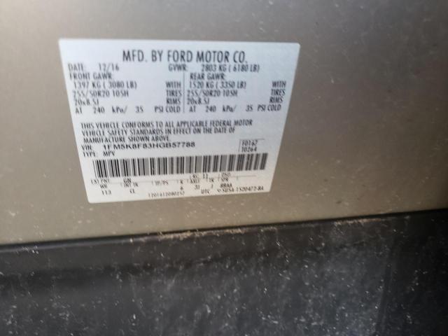 Photo 10 from auction – 2017 FORD EXPLORER L with VIN 1FM5K8F83HGB57788
