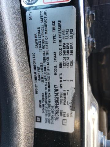 Photo 10 from auction – 2012 CHEVROLET COLORADO L with VIN 1GCHSDFE8C8147017