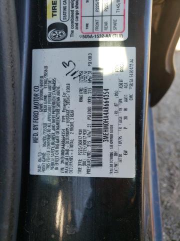 Photo 10 from auction – 2010 MERCURY MILAN with VIN 3MEHM0HA4AR664354