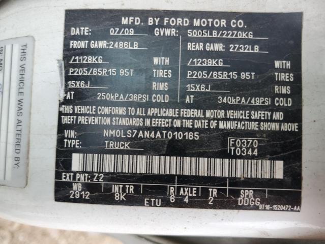 Photo 10 from auction – 2010 FORD TRANSIT CO with VIN NM0LS7AN4AT010165