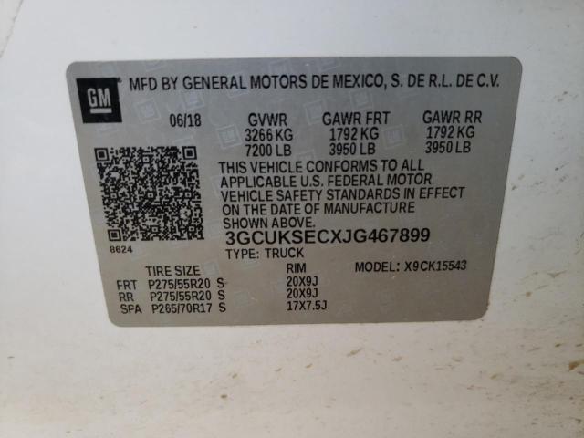Photo 10 from auction – 2018 CHEVROLET SILVERADO with VIN 3GCUKSECXJG467899