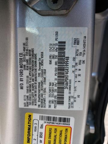 Photo 10 from auction – 2016 FORD FUSION SE with VIN 3FA6P0H74GR199948