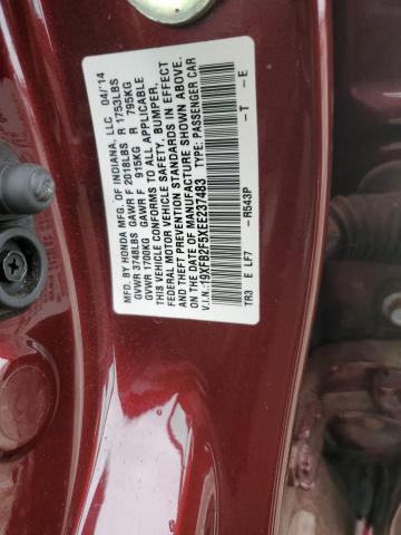 Photo 10 from auction – 2014 HONDA CIVIC LX with VIN 19XFB2F5XEE237483