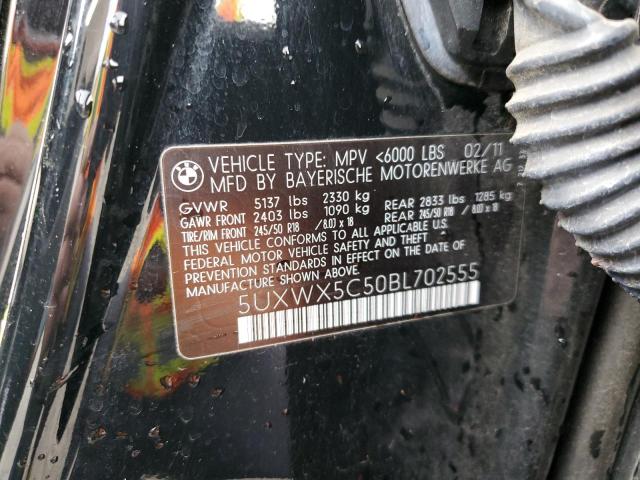 Photo 10 from auction – 2011 BMW X3 XDRIVE2 with VIN 5UXWX5C50BL702555