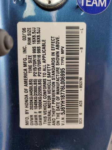 Photo 10 from auction – 2006 HONDA ELEMENT EX with VIN 5J6YH18776L006995