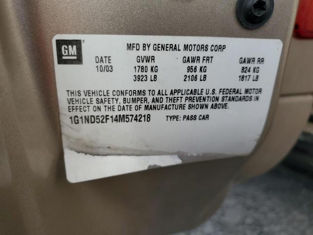 Photo 10 from auction – 2004 CHEVROLET CLASSIC with VIN 1G1ND52F14M574218