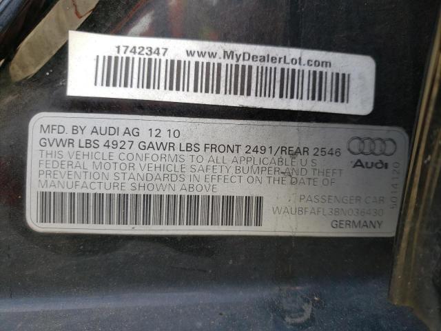 Photo 10 from auction – 2011 AUDI A4 PREMIUM with VIN WAUBFAFL3BN036430