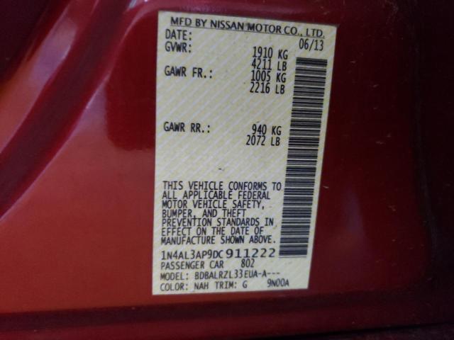 Photo 10 from auction – 2013 NISSAN ALTIMA 2.5 with VIN 1N4AL3AP9DC911222
