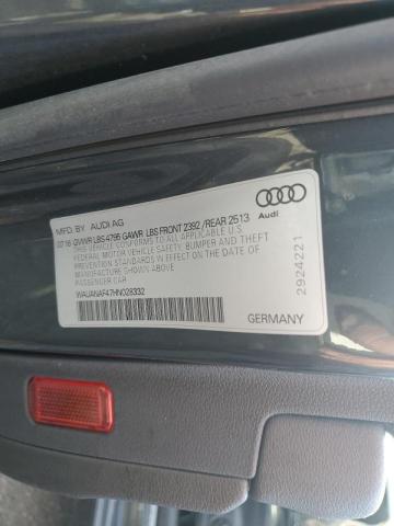 Photo 10 from auction – 2017 AUDI A4 PREMIUM with VIN WAUANAF47HN028332