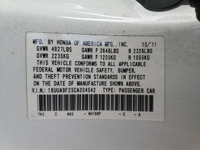 Photo 10 from auction – 2012 ACURA TL with VIN 19UUA9F25CA004542