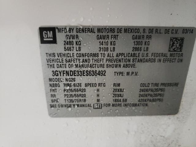 Photo 10 from auction – 2014 CADILLAC SRX PREMIU with VIN 3GYFNDE33ES636492