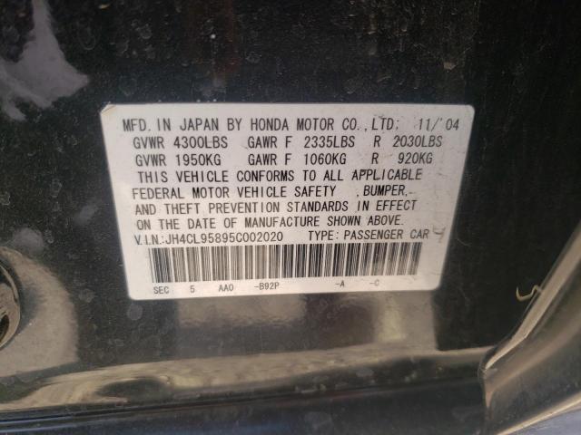 Photo 10 from auction – 2005 ACURA TSX with VIN JH4CL95895C002020