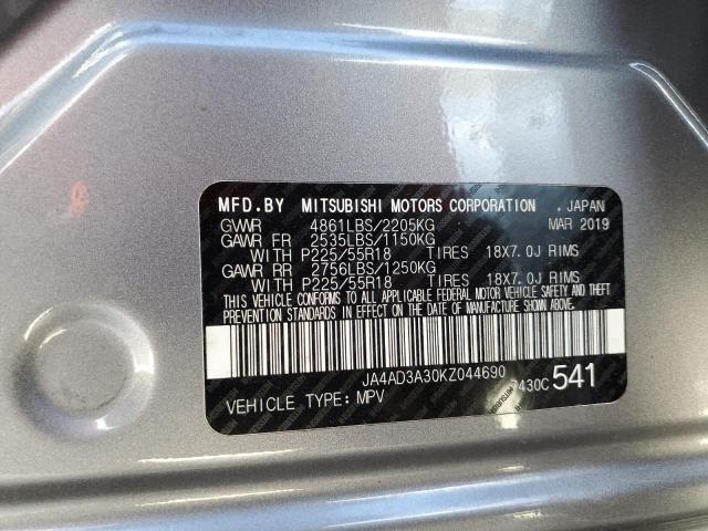 Photo 10 from auction – 2019 MITSUBISHI OUTLANDER with VIN JA4AD3A30KZ044690