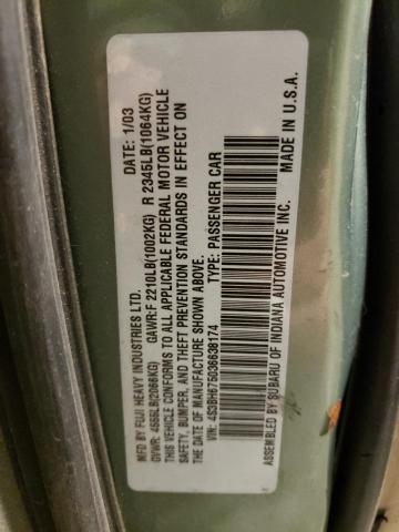 Photo 10 from auction – 2003 SUBARU LEGACY OUT with VIN 4S3BH675036638174