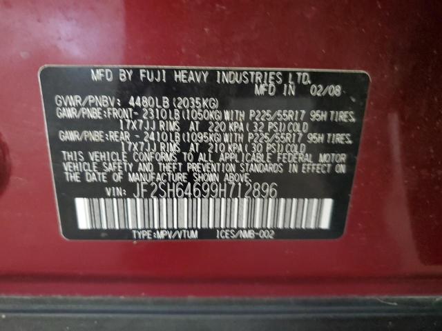 Photo 10 from auction – 2009 SUBARU FORESTER 2 with VIN JF2SH64699H712896