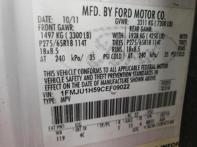 Photo 13 from auction – 2012 FORD EXPEDITION with VIN 1FMJU1H59CEF09022
