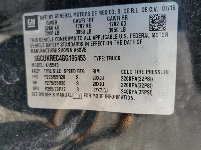 Photo 10 from auction – 2016 CHEVROLET SILVERADO with VIN 3GCUKREC4GG196453