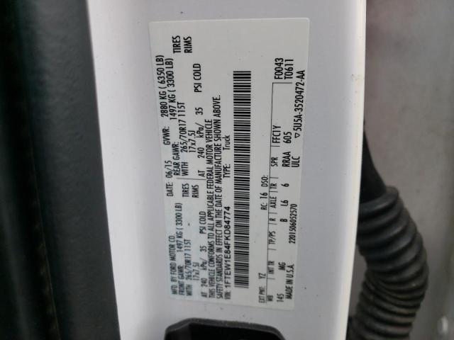 Photo 10 from auction – 2015 FORD F150 SUPER with VIN 1FTEW1E84FKD84774