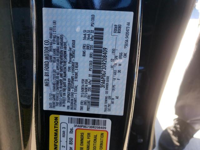 Photo 12 from auction – 2013 FORD FUSION S with VIN 3FA6P0G73DR208409
