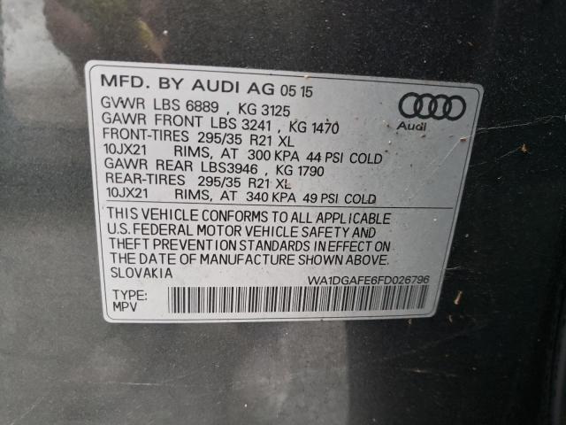 Photo 10 from auction – 2015 AUDI Q7 PRESTIG with VIN WA1DGAFE6FD026796