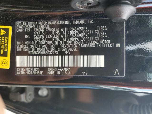 Photo 10 from auction – 2011 TOYOTA HIGHLANDER with VIN 5TDZK3EH0BS032223