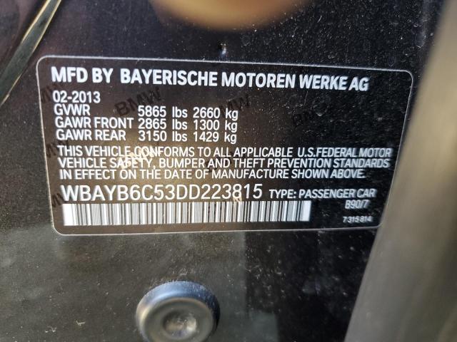 Photo 10 from auction – 2013 BMW 750 XI with VIN WBAYB6C53DD223815