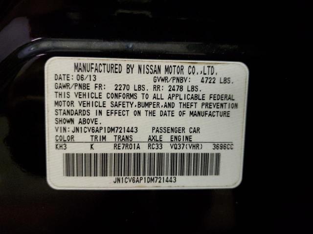 Photo 10 from auction – 2013 INFINITI G37 BASE with VIN JN1CV6AP1DM721443
