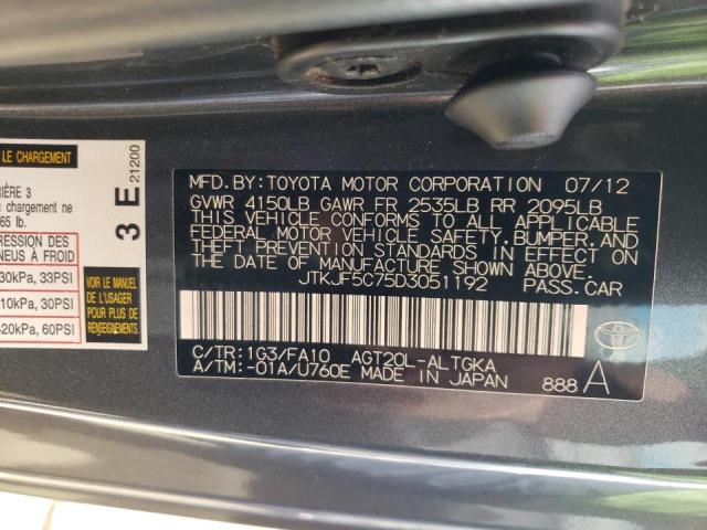 Photo 10 from auction – 2013 TOYOTA SCION TC with VIN JTKJF5C75D3051192