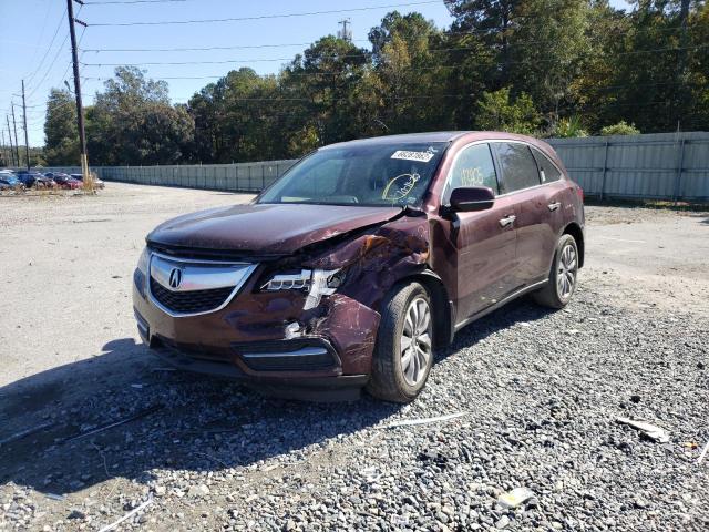 Photo 2 from auction – 2014 ACURA MDX TECHNO with VIN 5FRYD3H44EB006908