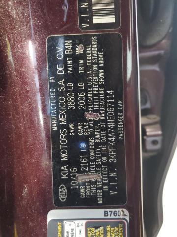 Photo 10 from auction – 2017 KIA FORTE LX with VIN 3KPFK4A74HE067114