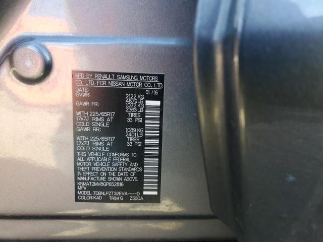Photo 10 from auction – 2016 NISSAN ROGUE S with VIN KNMAT2MV8GP652816