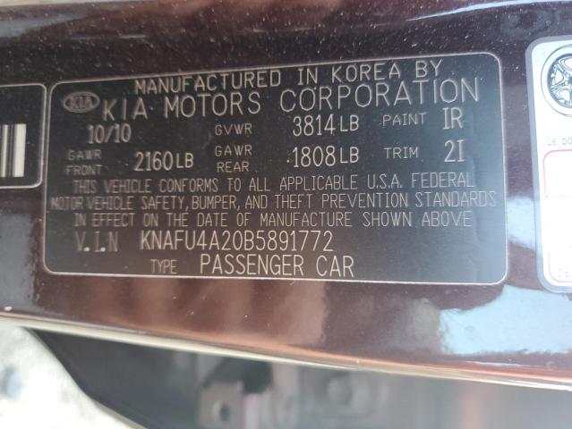 Photo 10 from auction – 2011 KIA FORTE EX with VIN KNAFU4A20B5891772
