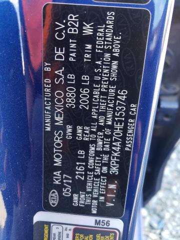 Photo 10 from auction – 2017 KIA FORTE LX with VIN 3KPFK4A70HE153746